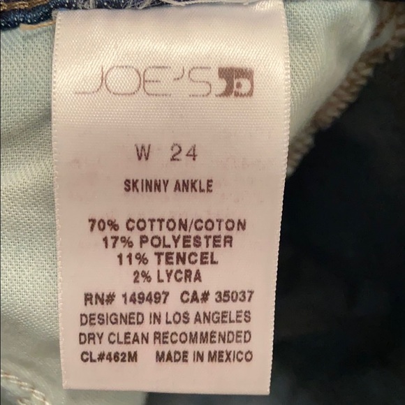 Joe’s Jeans Icon Skinny Ankle Raw Hem, 24x27 *NWT* - Picture 6 of 13